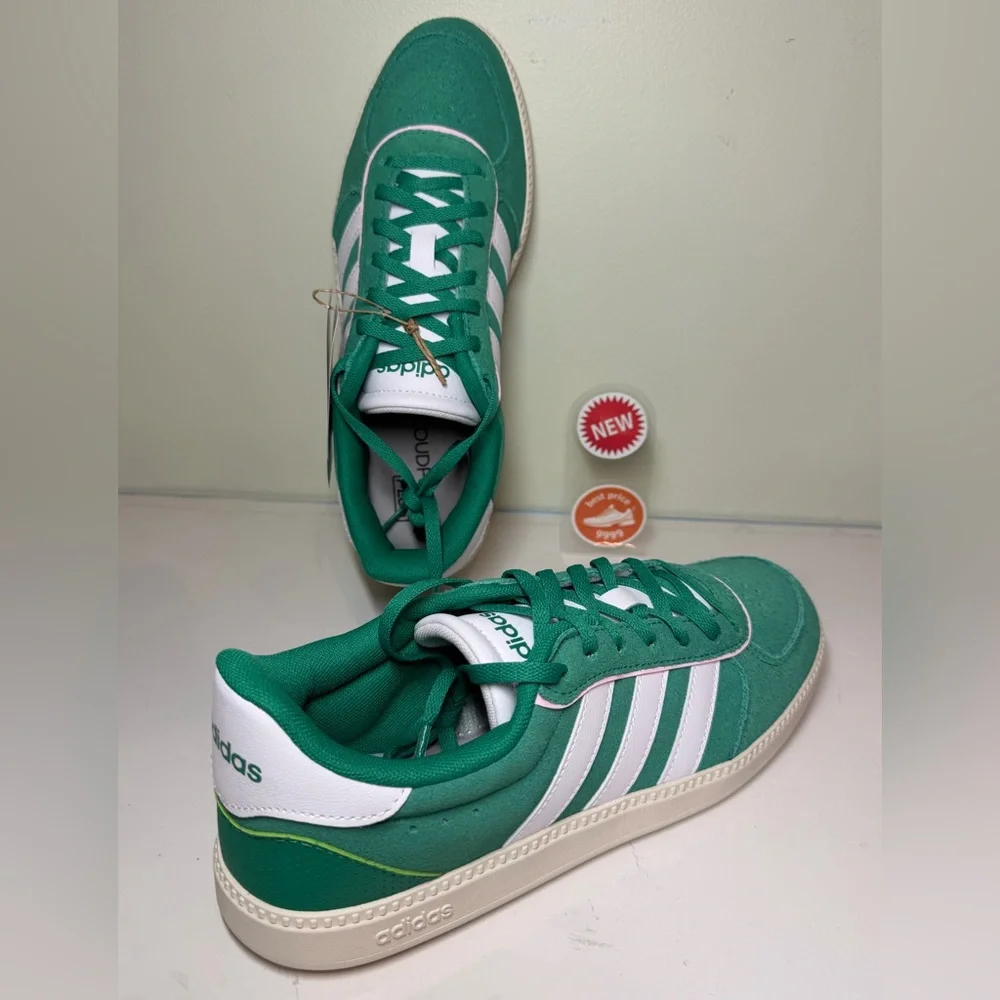 adidas - Size 8 - Women's Breaknet Sleek Shoes Green JH6896 - New - Picture 3 of 12